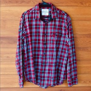 Aeropostale Long Sleeve Button Down Flannel - 100% Cotton, Men’s L
